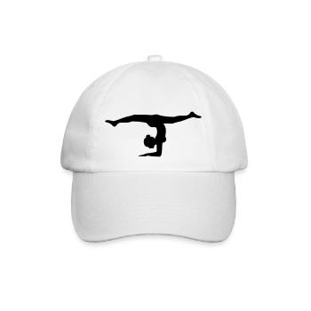 tunerin gymnastik frau yoga sport turnen ballette - Baseballkappe - Weiß/Weiß - Vorne