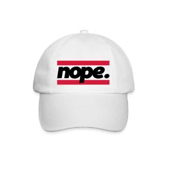 nope graphic - Baseballkappe - Weiß/Weiß - Vorne