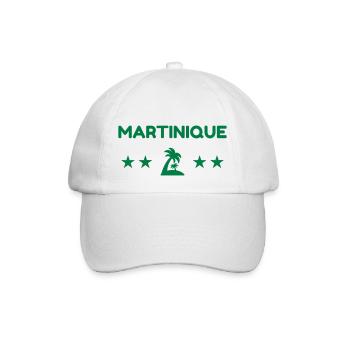 martinique / 972 / Frankreich / Karibik - Baseballkappe - Weiß/Weiß - Vorne