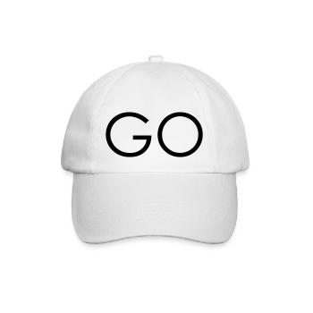 GO - Baseballkappe - Weiß/Weiß - Vorne