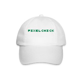 Pixelchick - Baseballkappe - Weiß/Weiß - Vorne
