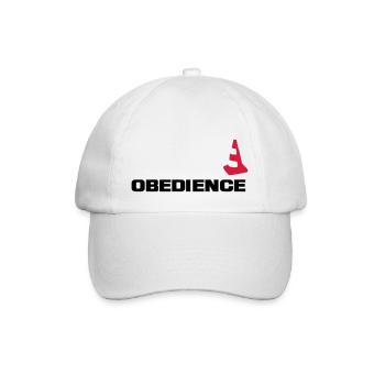 Obedience mit Pylone - Baseballkappe - Weiß/Weiß - Vorne