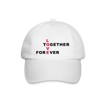 Love together forever - Baseballkappe - Weiß/Weiß - Vorne
