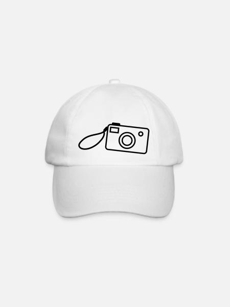 kamera_f1 - Baseballkappe - Weiß/Weiß