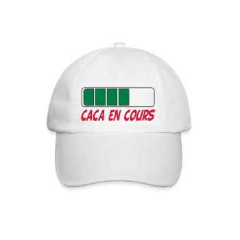 Caca en cours - Baseballkappe - Weiß/Weiß - Vorne