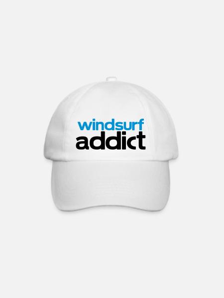 windsurf addict - Baseballkappe - Weiß/Weiß