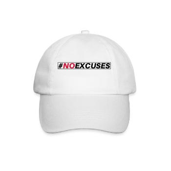 #NO EXCUSES - Baseballkappe - Weiß/Weiß - Vorne