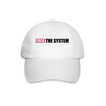 Aufstand fuck the system - Baseballkappe - Weiß/Weiß - Vorne