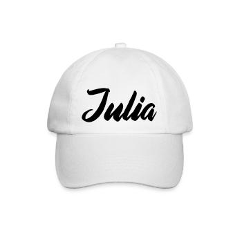 julia name - Baseballkappe - Weiß/Weiß - Vorne