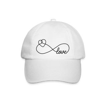 Eternal Love [Liebe Herz] - Baseballkappe - Weiß/Weiß - Vorne