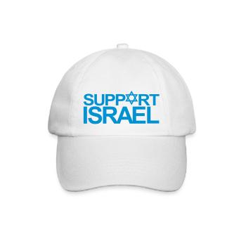 SUPPORT ISRAEL - Baseballkappe - Weiß/Weiß - Vorne