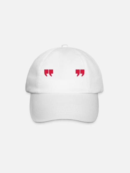quotes quotation - Baseballkappe - Weiß/Weiß
