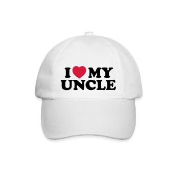 I love my uncle - Baseballkappe - Weiß/Weiß - Vorne
