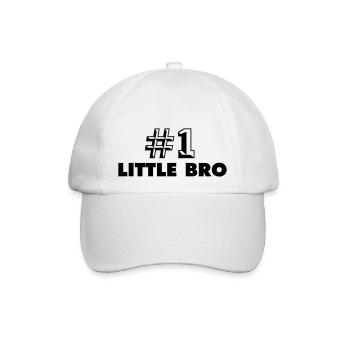 number one little bro - Baseballkappe - Weiß/Weiß - Vorne