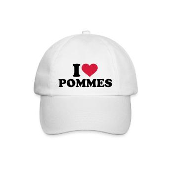 Pommes - Baseballkappe - Weiß/Weiß - Vorne