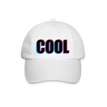 3D Effekt Cool - Baseballkappe - Weiß/Weiß - Vorne