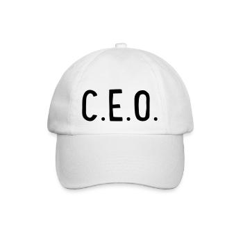 CEO - Baseballkappe - Weiß/Weiß - Vorne