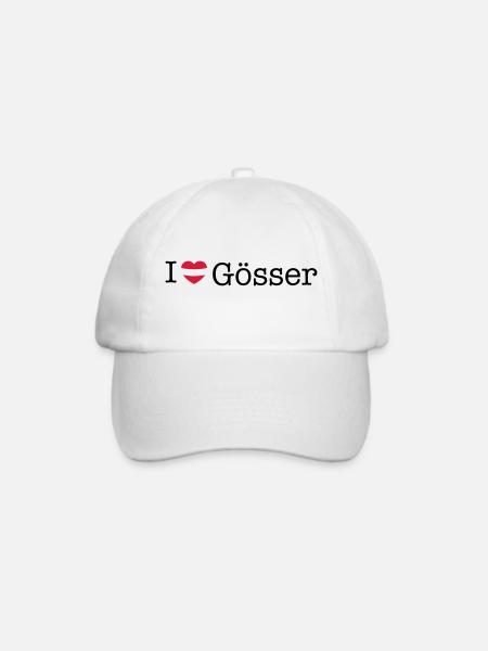 I love Gösser - Baseballkappe - Weiß/Weiß