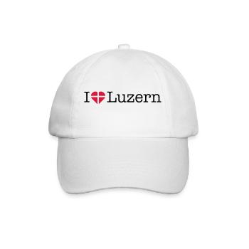 I love Luzern - Baseballkappe - Weiß/Weiß - Vorne