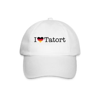 I love Tatort - Baseballkappe - Weiß/Weiß - Vorne