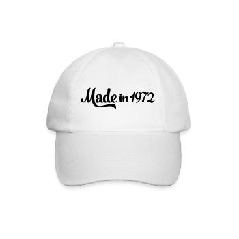 Made in 1972 - Baseballkappe - Weiß/Weiß - Vorne