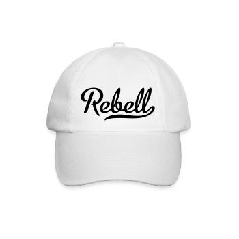 Rebell - Baseballkappe - Weiß/Weiß - Vorne