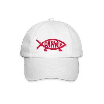 Darwin-Fische - Baseballkappe - Weiß/Weiß - Vorne