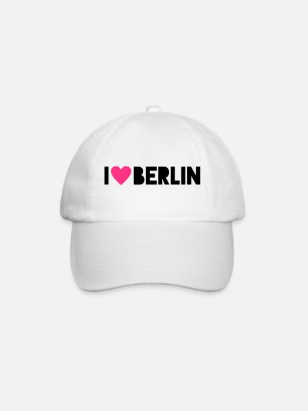 I Love Berlin - Baseballkappe - Weiß/Weiß