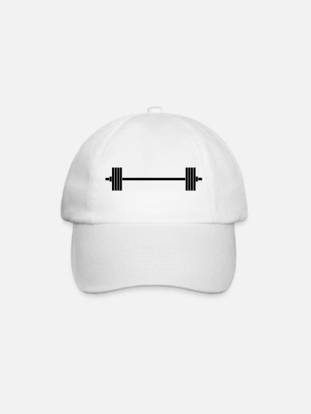 Barbell - Baseballkappe - Weiß/Weiß