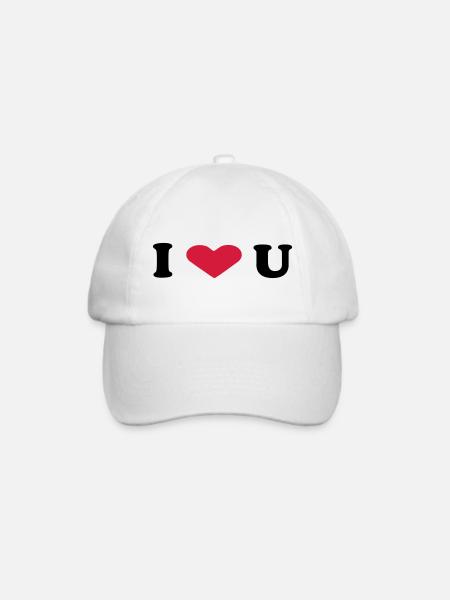 i heart you - Baseballkappe - Weiß/Weiß