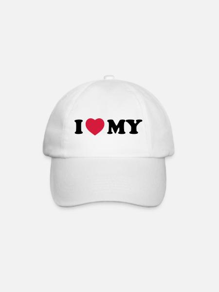 I love my - Baseballkappe - Weiß/Weiß
