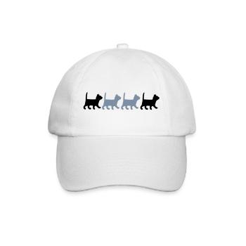 Kleine Katzen gehen - Baseballkappe - Weiß/Weiß - Vorne