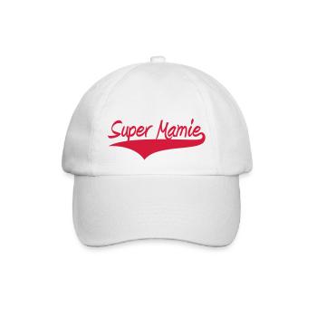 Super Mamie ! - Baseballkappe - Weiß/Weiß - Vorne