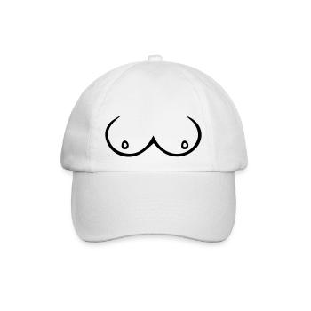 boobs - Baseballkappe - Weiß/Weiß - Vorne