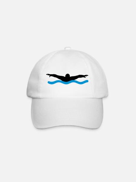 schwimmen - Baseballkappe - Weiß/Weiß