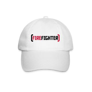 Firefighter Logo - Baseballkappe - Weiß/Weiß - Vorne