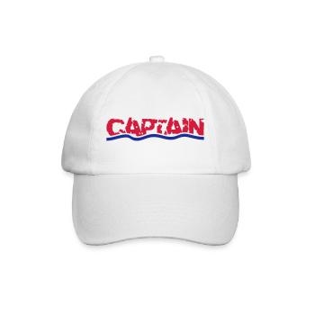 Captain - Baseballkappe - Weiß/Weiß - Vorne