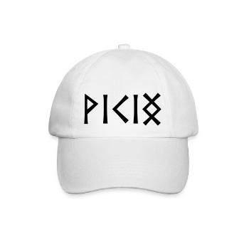 Viking in Runes - Baseballkappe - Weiß/Weiß - Vorne