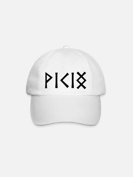 Viking in Runes - Baseballkappe - Weiß/Weiß