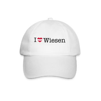 I love Wiesen - Baseballkappe - Weiß/Weiß - Vorne
