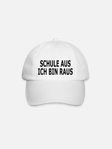 Schule aus ich bin raus - Baseballkappe - Weiß/Weiß