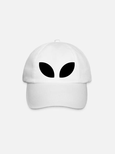 Außerirdische Augen, sie sind da - Baseballkappe - Weiß/Weiß