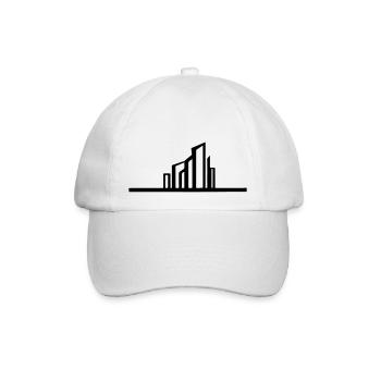 Stadt Vektor Geschenkidee - Baseballkappe - Weiß/Weiß - Vorne