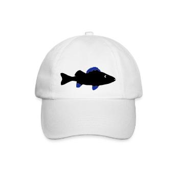 barsch fisch - Baseballkappe - Weiß/Weiß - Vorne