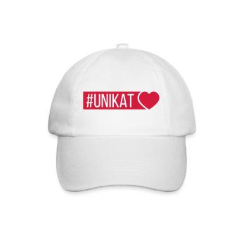 Unikat Herz - Baseballkappe - Weiß/Weiß - Vorne