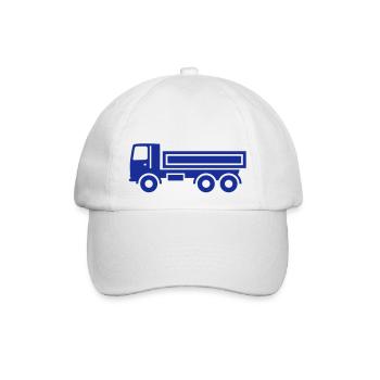 Lkw, Kipper - Baseballkappe - Weiß/Weiß - Vorne