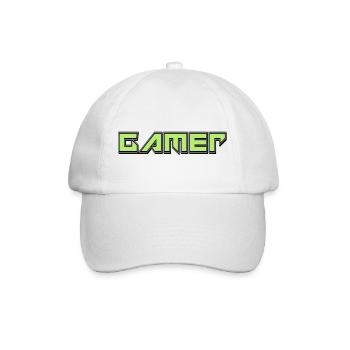Gamer - Baseballkappe - Weiß/Weiß - Vorne