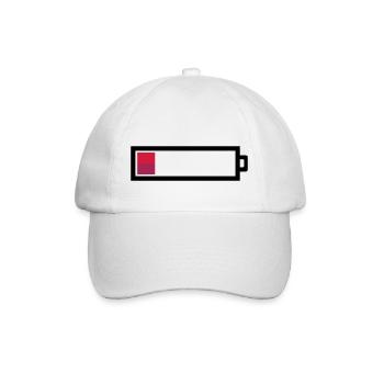 Leere Batterie - Baseballkappe - Weiß/Weiß - Vorne