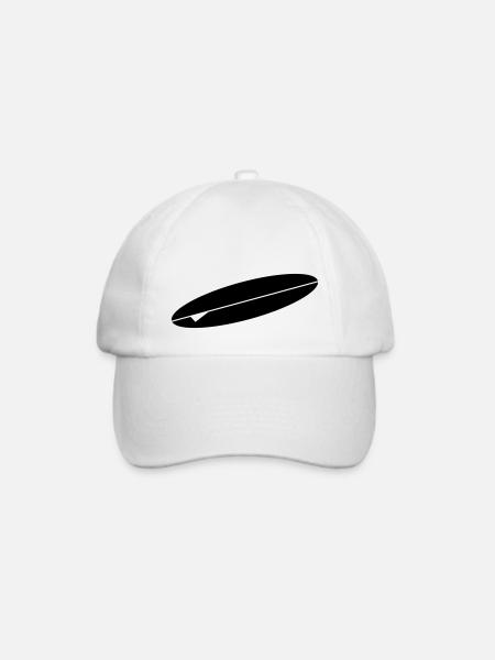 surfbrett - Baseballkappe - Weiß/Weiß