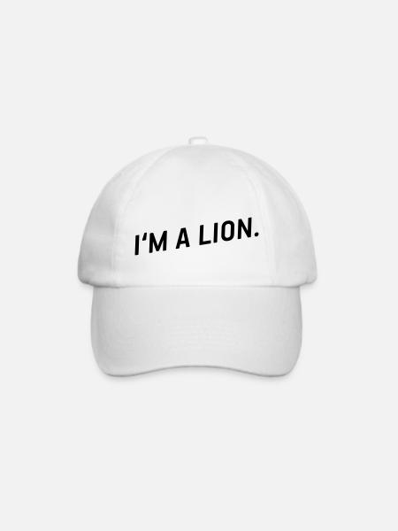 i'm a lion! - Baseballkappe - Weiß/Weiß